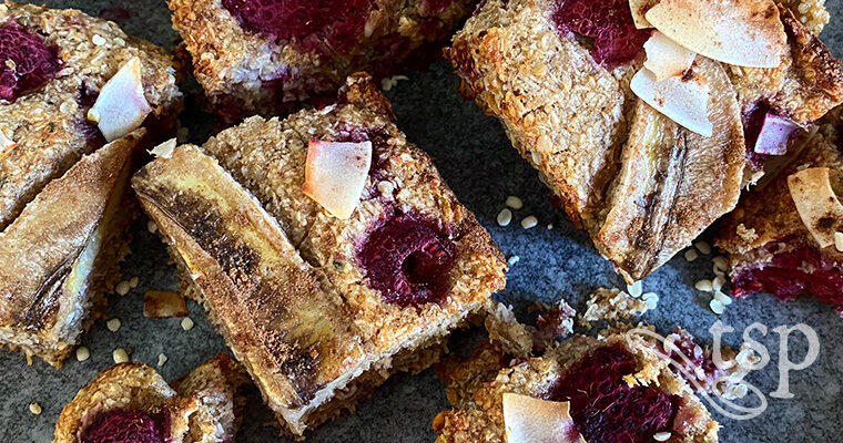 Flourless Banana and Raspberry Bread