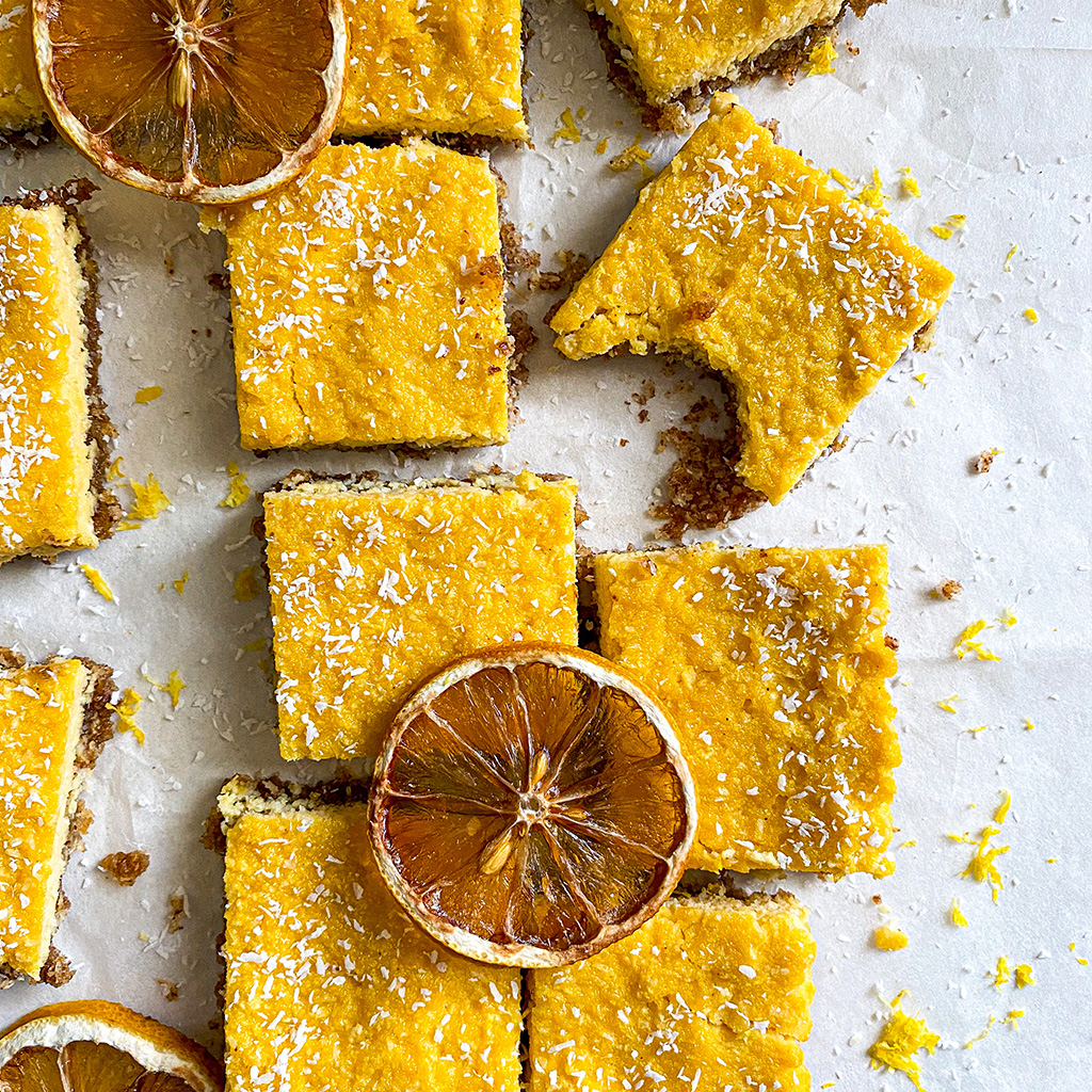 Gluten Free Lemon and coconut bars