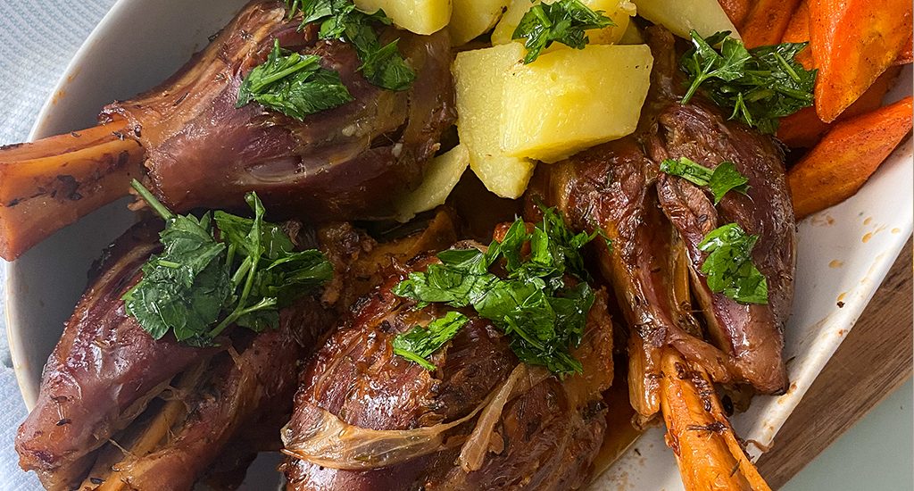 Slow Cooked Lamb Shanks