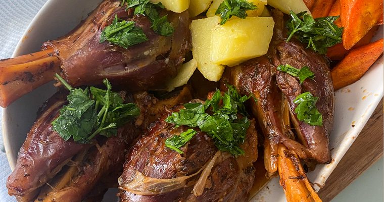 Slow Cooked Lamb Shanks