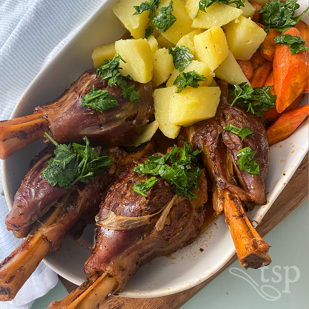 slow cooked lamb shanks