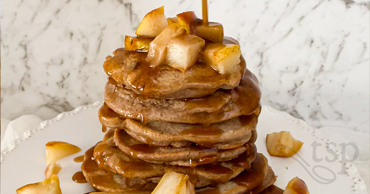 Pear Pancakes with Maple & Thyme Infused Sauce